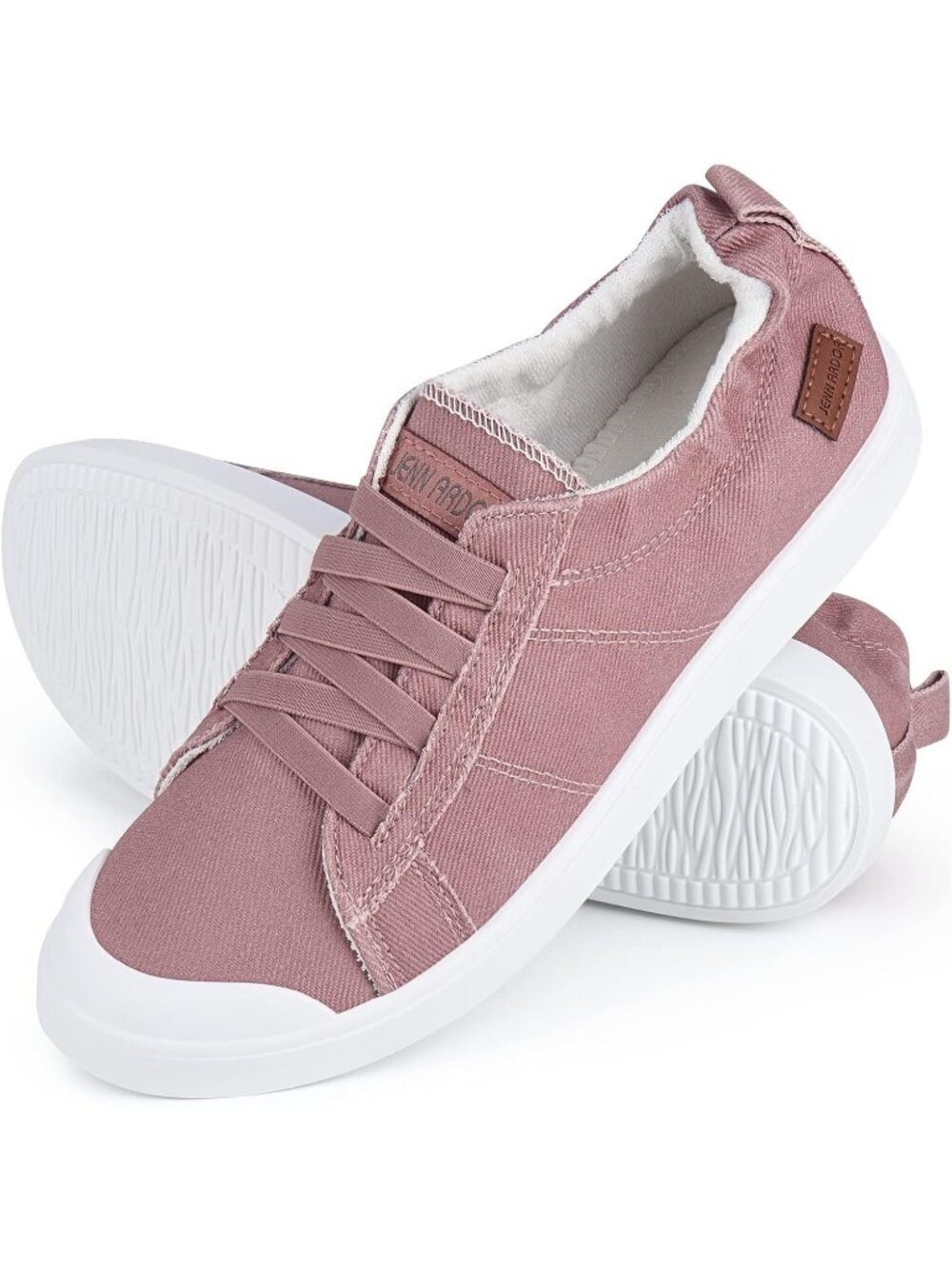 Women's Light pink Canvas Comfortable Classic Low Tops Walking Flats Sneakers